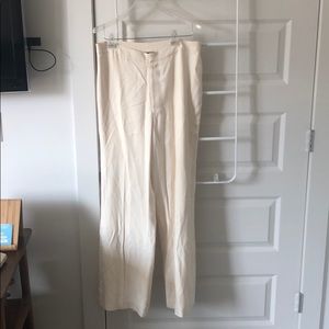 Lauren Ralph Lauren cream silk trousers